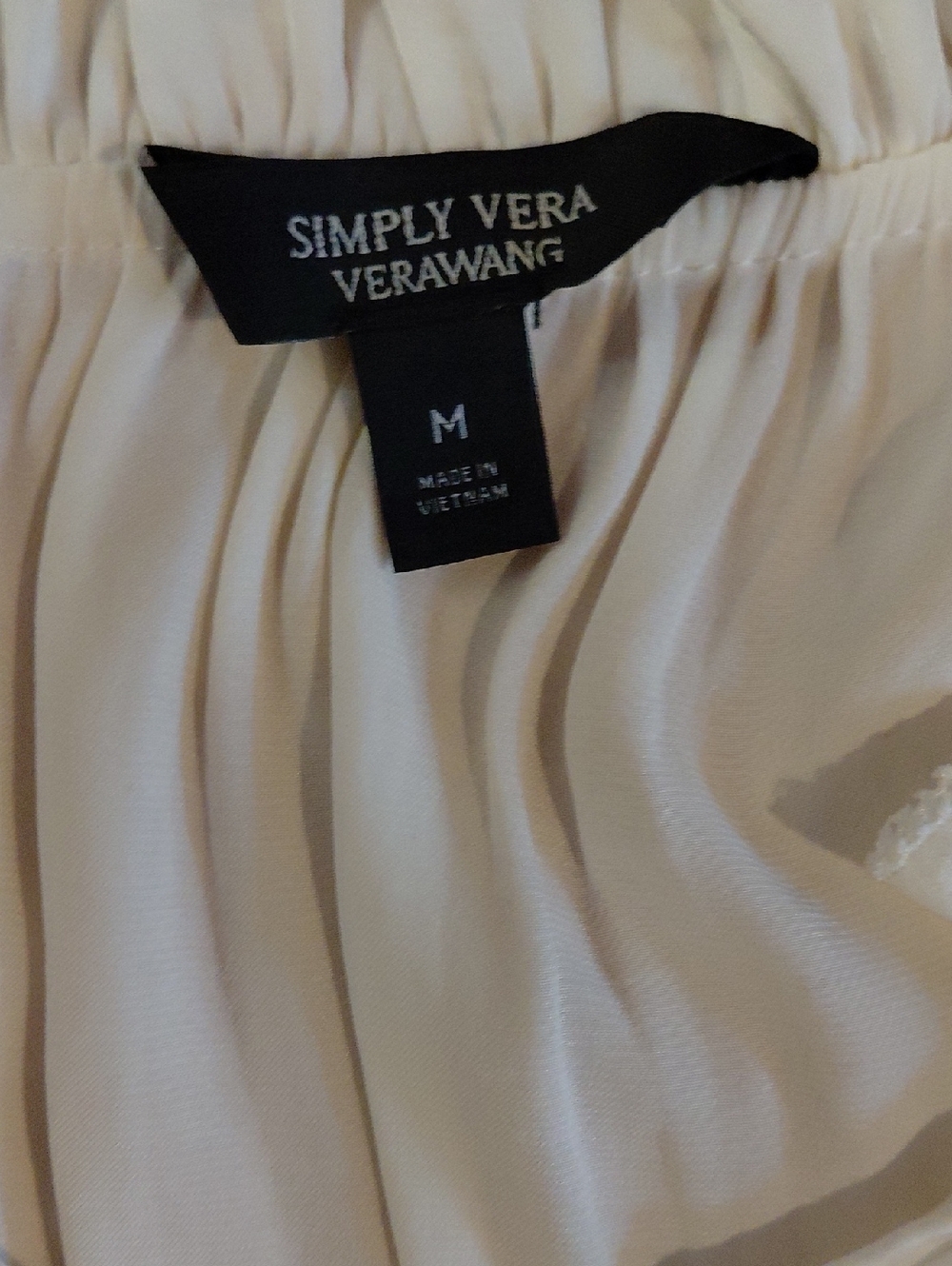 Light Cream Ruffle-Neck Sleeveless Blouse - Picture 2 of 2